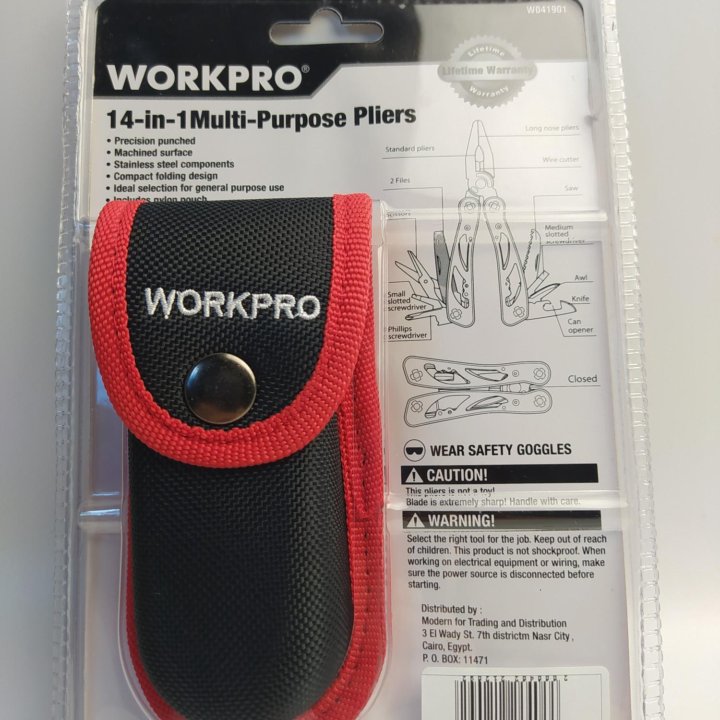 Мультитул Workpro W041901A 12 в 1 с ножницами