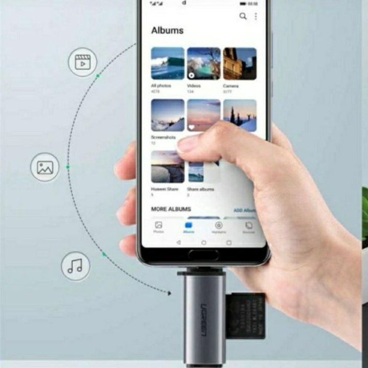 Ugreen Кардридер USB-C 3.1 + USB-A новый