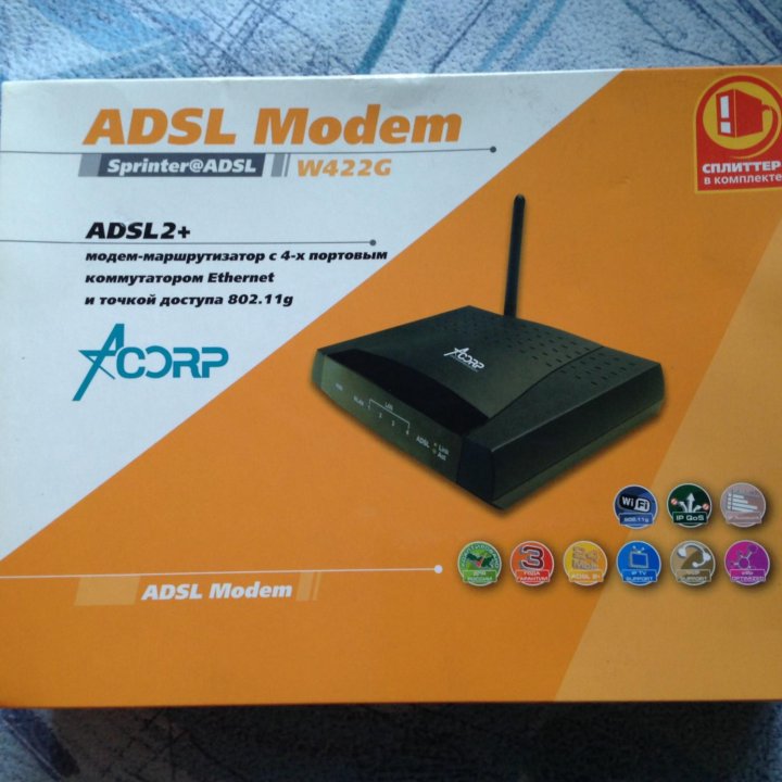 Adsl Модем-роутер Acorp W422G