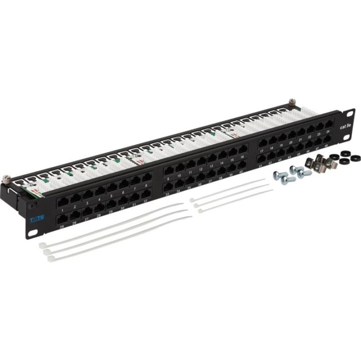 TWT-PP48/1U-U6, Патч-панель LANMASTER 48-ports UTP