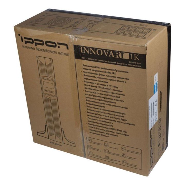 621776, ИБП Ippon Innova RT 1000VA, Rack/Tower 2U