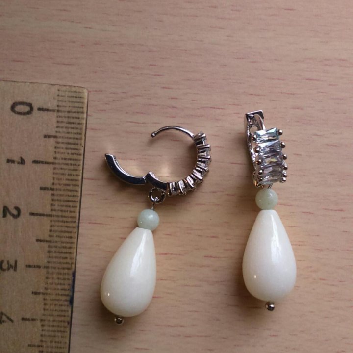 Серьги с кальцитом