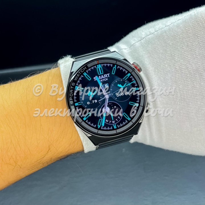 Smart Galaxy Watch 46мм (безрамочные, +3 ремешка)