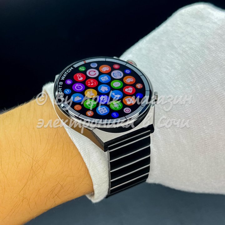 Smart Galaxy Watch 46мм (безрамочные, +3 ремешка)