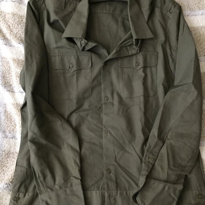 Рубашка о/с СССР защитного цвета 1991 год.