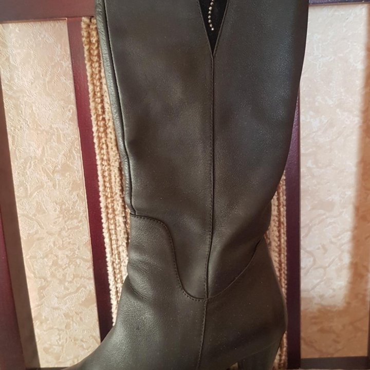 Сапоги кожаные