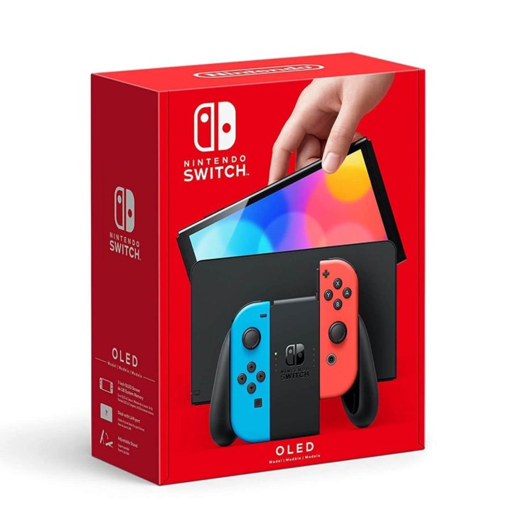 Nintendo Switch OLED, Neon Blue and Neon Red