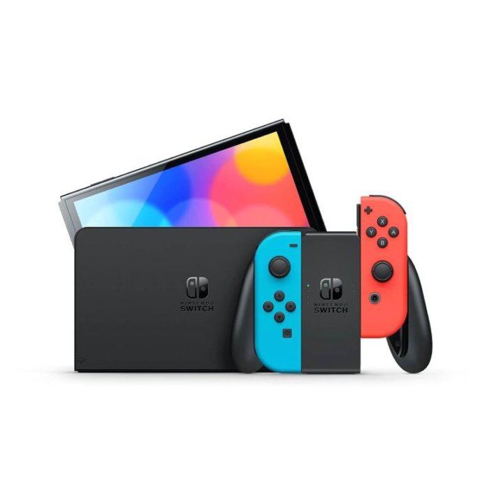 Nintendo Switch OLED, Neon Blue and Neon Red