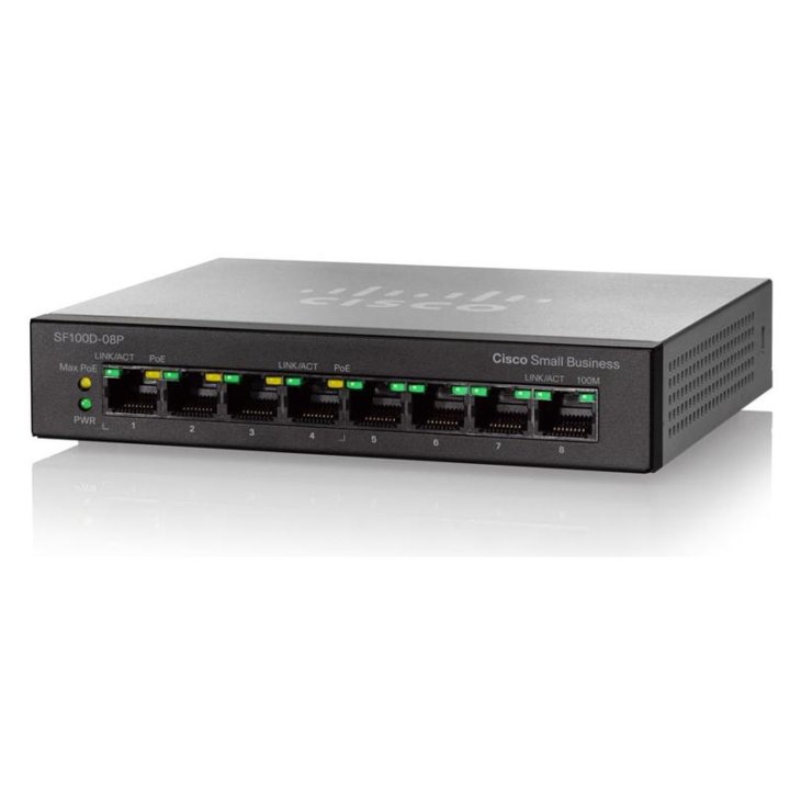 SF110D-08HP-EU, Коммутатор Cisco SF110D-08HP 4-PoE