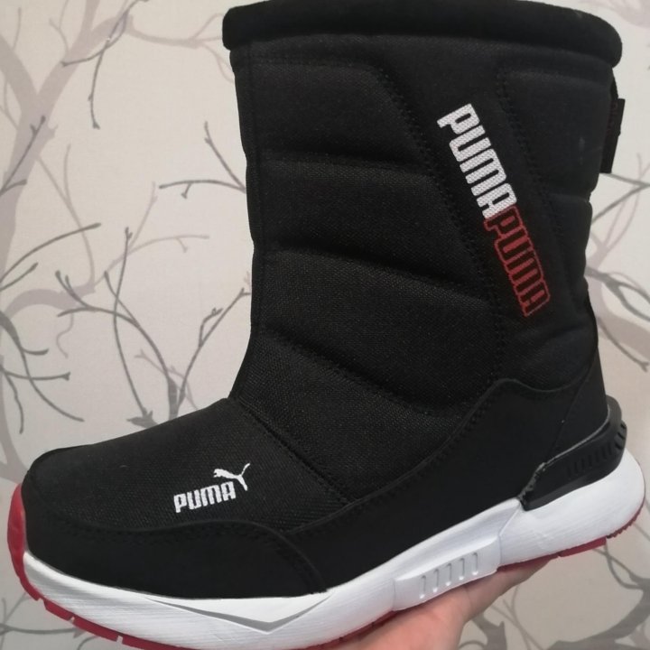 Дутики Puma новые чёрные