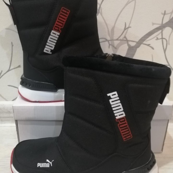 Дутики Puma новые чёрные