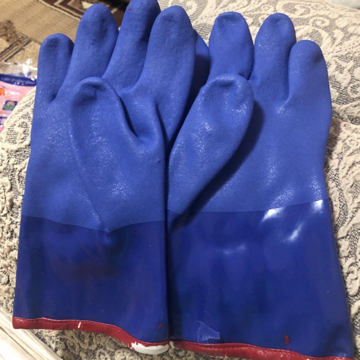 Перчатки резиновые тёплые