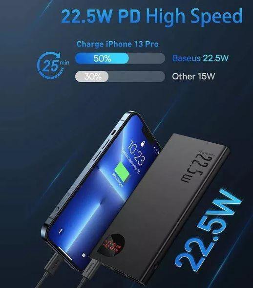 Power bank baseus 22w 10000