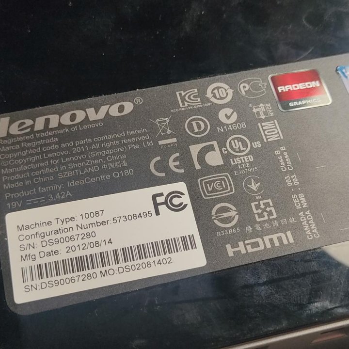 Lenovo Q180 и монитор 19