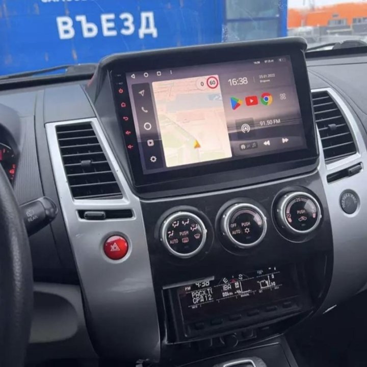 Mitsubishi l200 android teyes штатная магнитола