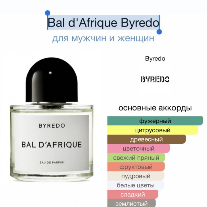 Bal d'Afrique Byredo•духи•парфюм