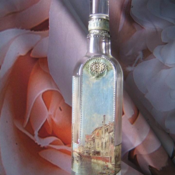 Бутылка декупаж Венеция