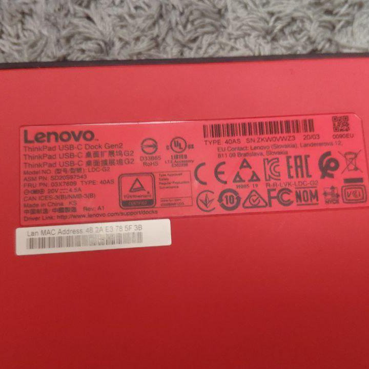 Lenovo thinkpad l380 + thinkpad USB-C dock gen2