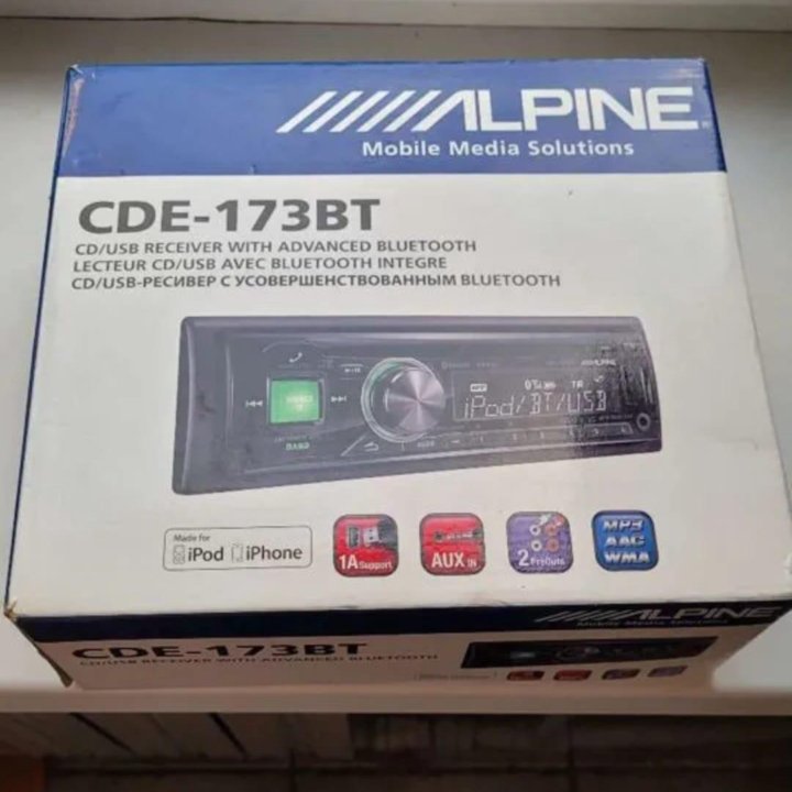 Автомагнитола Alpine CDE-173BT Bluetooth usb