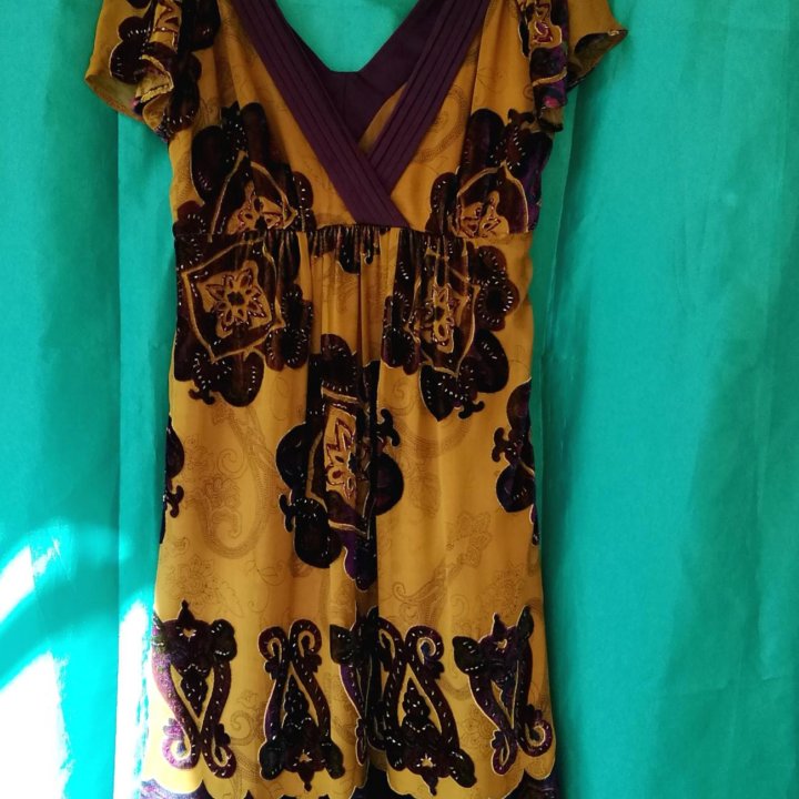Mango коктейльное платье панбархат 40-42