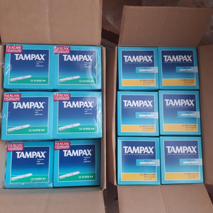 Тампоны TAMPAX с аппликатором 32 шт SUPER,REGULAR