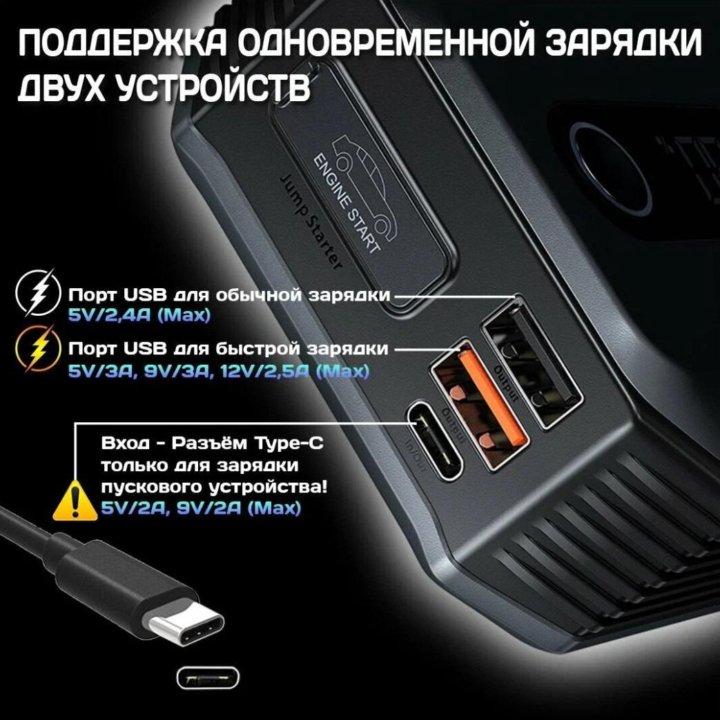 Пуско-зарядное устройство Baseus 20000mAh