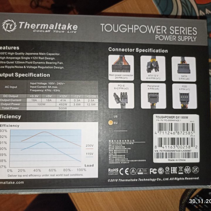 Блок питания Thermaltake Toughpower GX1 500W