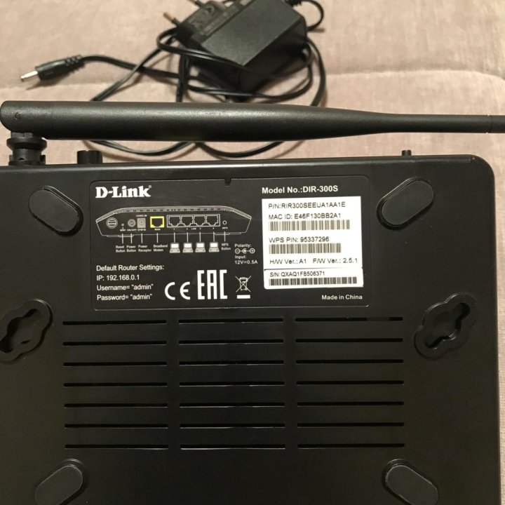 Wi-Fi роутер D-Link DIR-300S/A1A Black