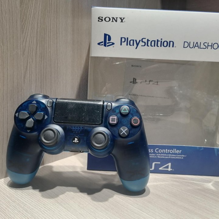 Джойстик на PS4 /ПК прозрачно синий