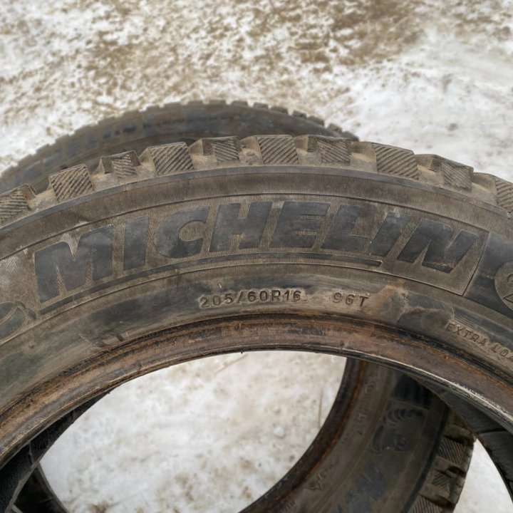 2шт. 205/60/16 MICHELIN ЗИМА