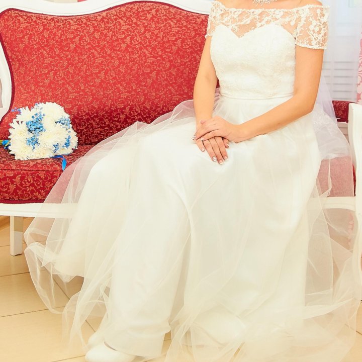 Свадебное платье 44р
