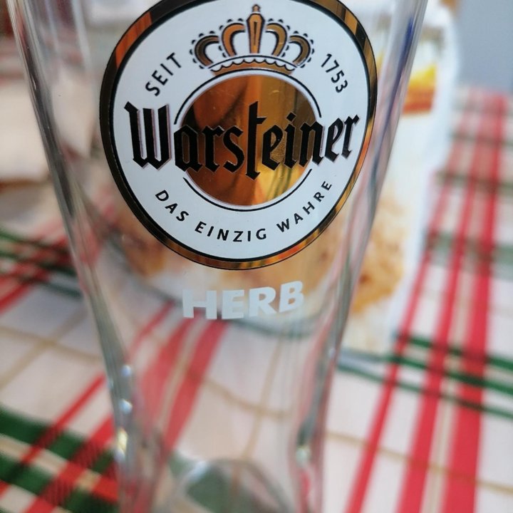 Бокал/пиво Warsteiner, 03 L,новый,из Германии.