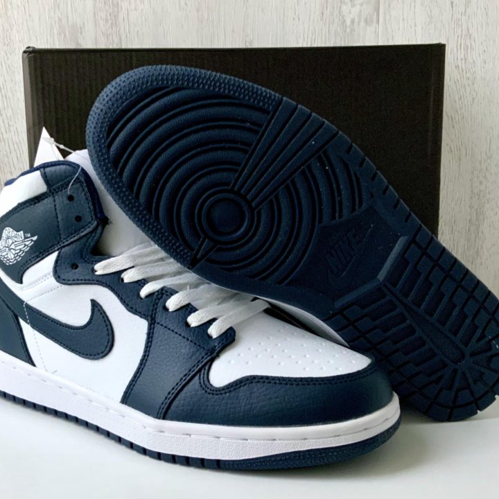 Кроссовки Nike air jordan зимние, синебелые