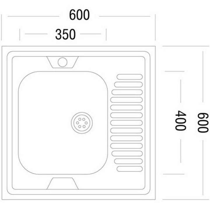 Накладная мойка Юкинокс Мойка Ukinox Standart 600.