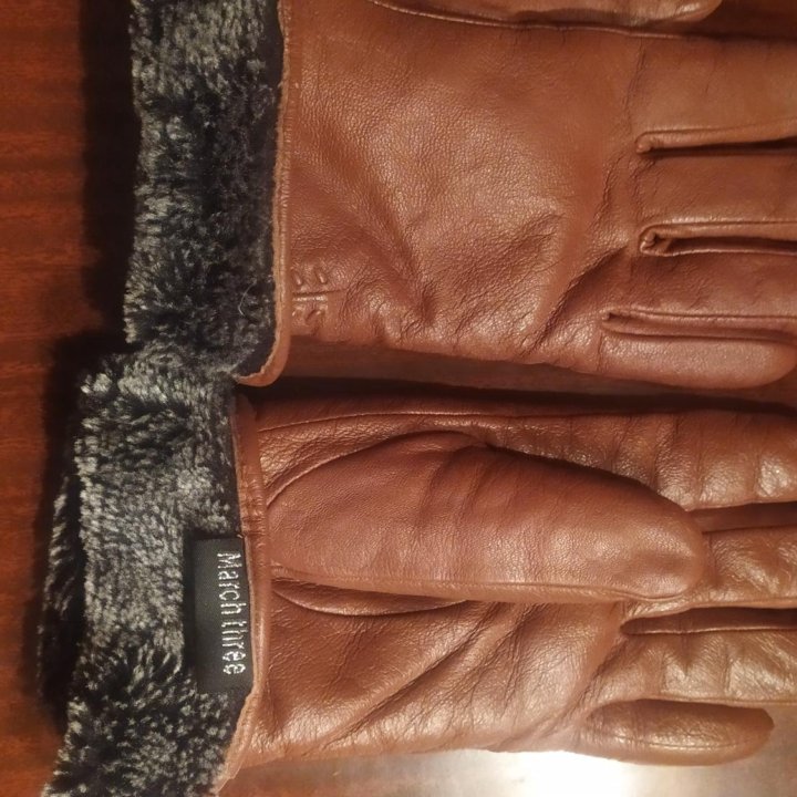 Перчатки зимние кожаные размер 8