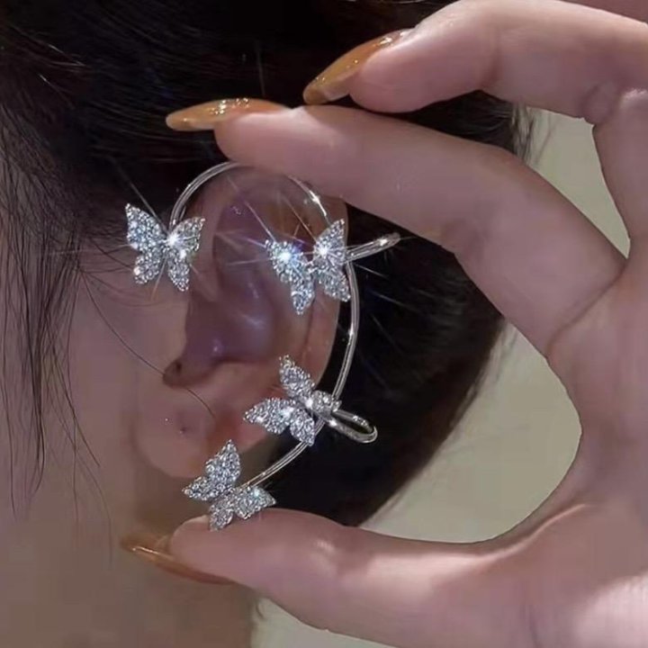 Кафф серьга бабочки