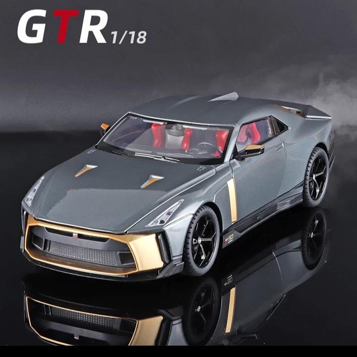 МОДЕЛЬ МЕТАЛЛ NISSAN GT-R 1:18 С ИМИТАЦИЕЙ ВЫХЛОПА