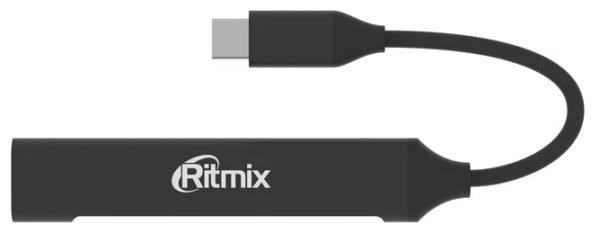 USB-CРазветвитель Ritmix CR-4401 Metal Черный