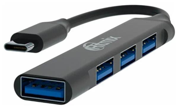 USB-CРазветвитель Ritmix CR-4401 Metal Черный