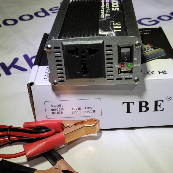 Инвертор напряжения TBE с 12-220V на 500W