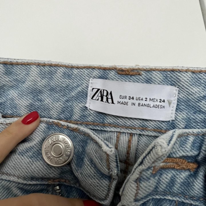 Джинсы с разрезами Zara размер 34
