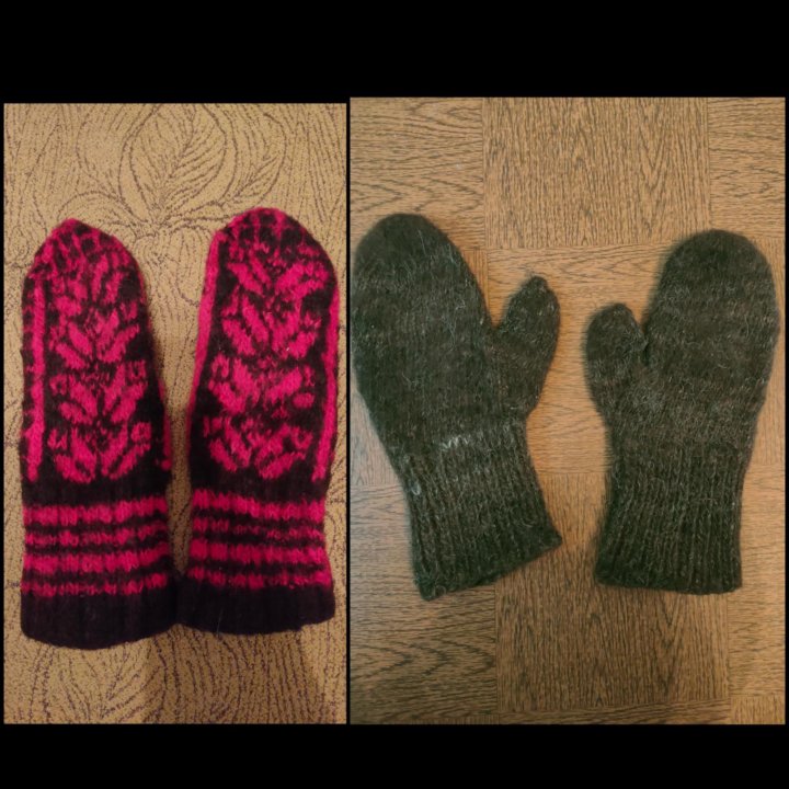 Варежки шерстяные