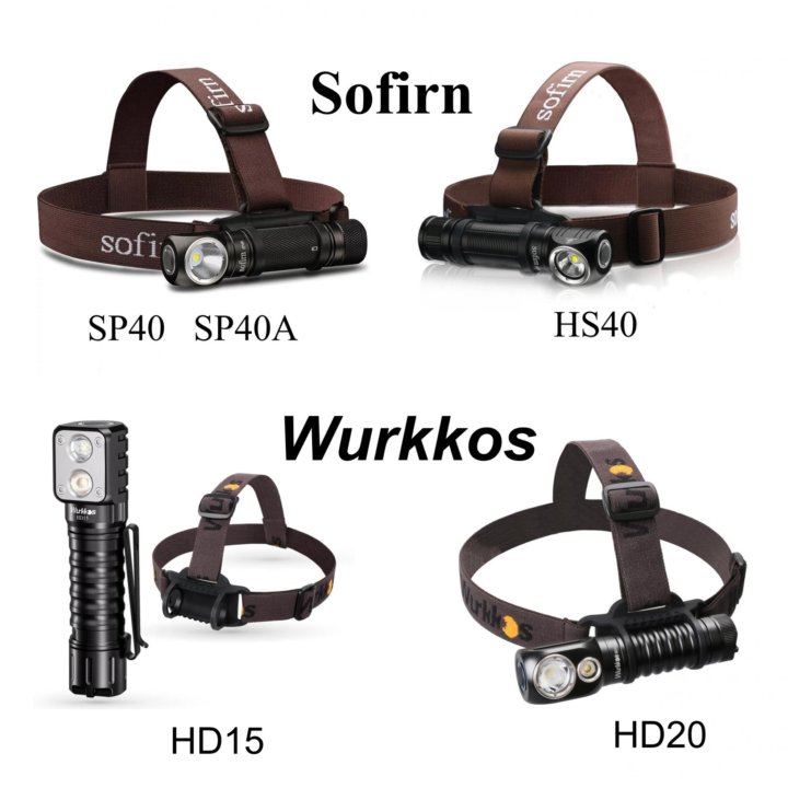 Фонарь Sofirn SP40 SP40A, HS40, Wurkkos HD15, HD20