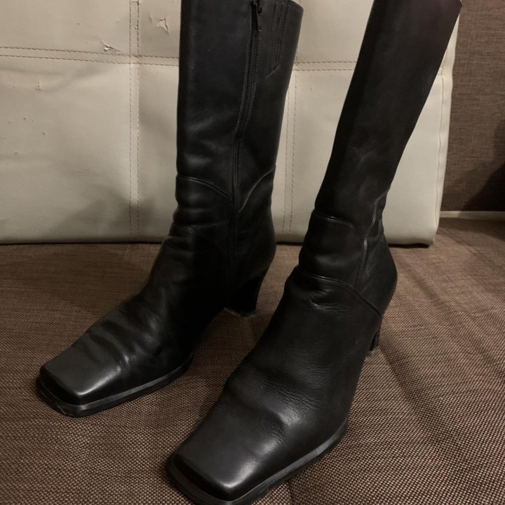 Сапоги кожаные