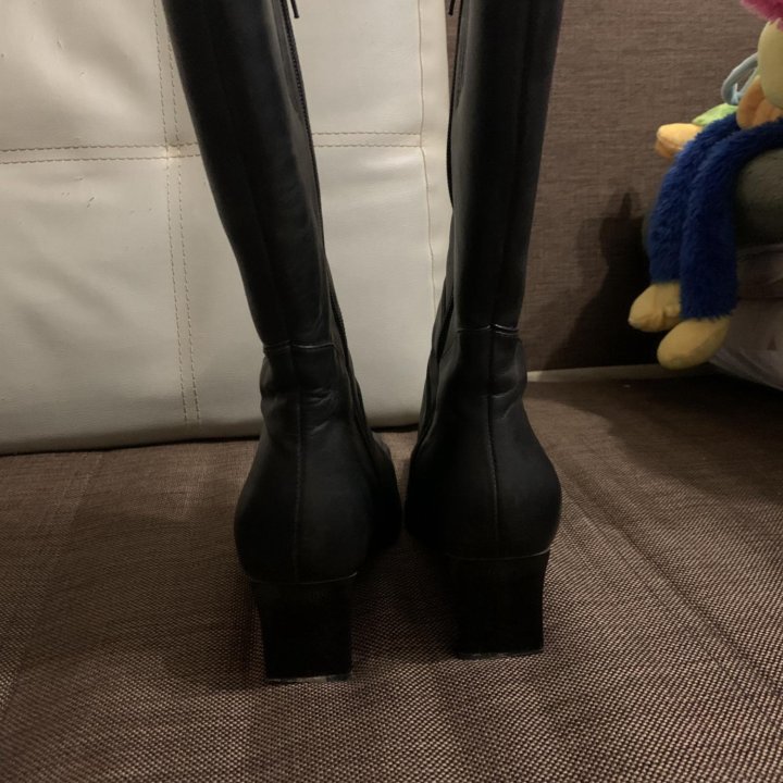 Сапоги кожаные