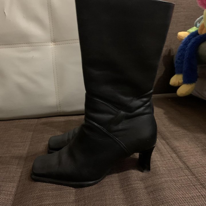 Сапоги кожаные