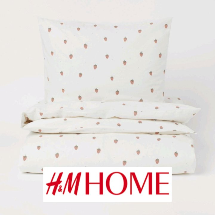 Hm home постельное белье детское новое клубника