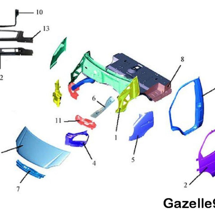 Кузовные детали на Газель 3302