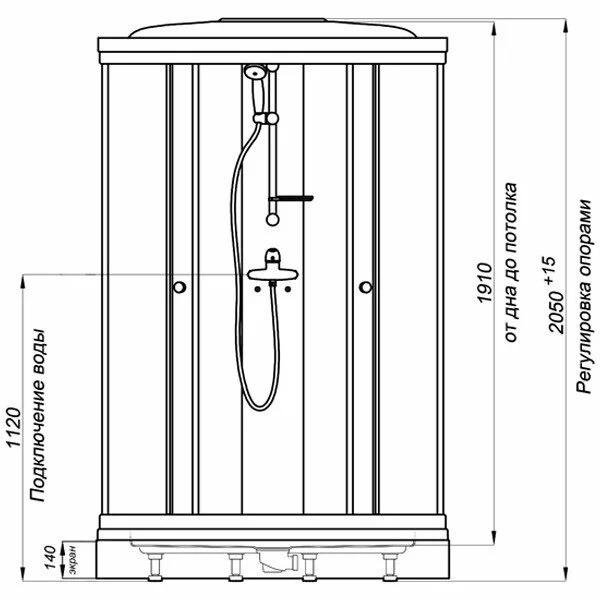 Душевая кабина Triton А3 дн4 квадраты 100x100