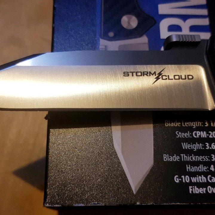 Нож Cold Steel Storm Cloud CPM 20CV Carbon/G10